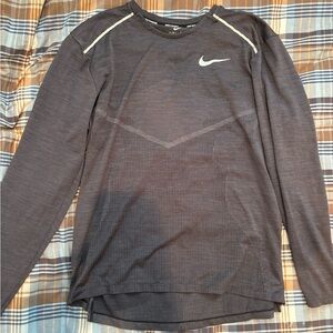 Nike Running Gray long sleeve workout shirt